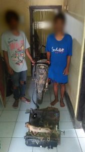 Dua Pemuda Pencuri Mesin Mubil,Di ringkus Polisi