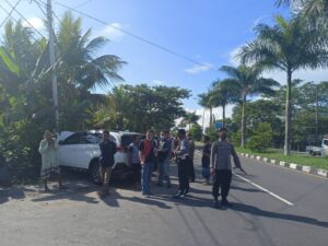 Tabrakan di Jalan Bypass, Laka Lantas Polres Lombok Amankan Kedua Kendaraan